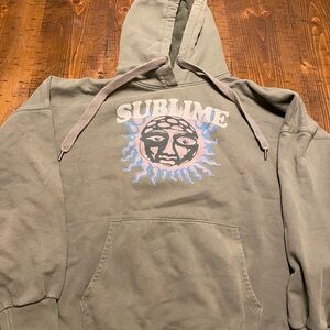 American Eagle Olive Green Sublime Hoodie